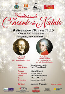 Concerto di Natale dell'Associazione Corale Tonini Bossi - locandina