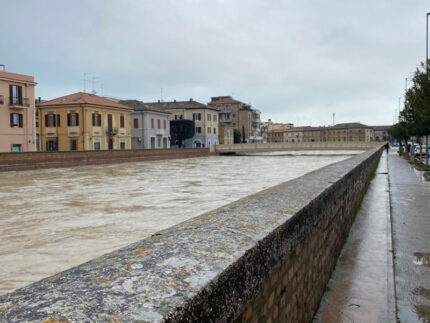 Fiume Misa in centro a Senigallia il 01/03/2023