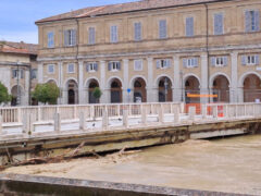 Fiume Misa in piena a ponte Garibaldi il 16 maggio 2023