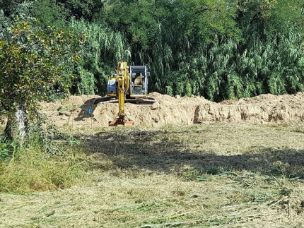 Lavori sul fiume Misa nel comune di Ostra