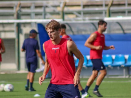 Mancini in allenamento con i compagni della Vigor Senigallia