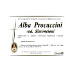 Necrologio Alba Procaccini