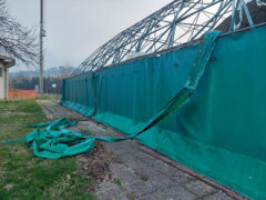 Cedimento copertura campi da tennis delle Saline