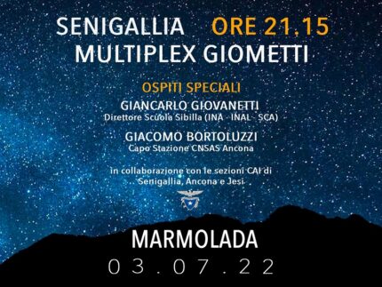 Proiezione a Senigallia del documentario "Marmolada 03.07.22"