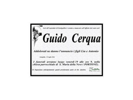 Necrologio di Guido Cerqua