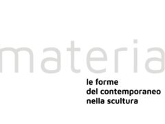 Locandina della mostra "Materia - le forme del contemporaneo nella scultura"