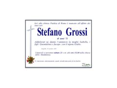 Necrologio di Stefano Grossi