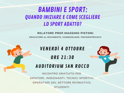 Incontro sulla scelta degli sport adatti ai bambini