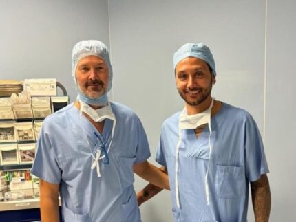 Il dott. Andrea Moschini e l’osteopata Mattia Ferretti