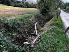 Fosso del Crocifisso in abbandono a Vallone di Senigallia