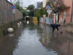 Allagamenti in via Panzini