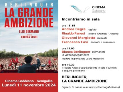 Presentazione al cinema Gabbiano di "Enrico Berlinguer. La grande ambizione"