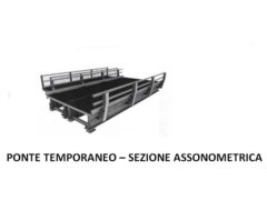 Proposta ponte temporaneo. sezione assonometrica