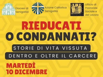 Locandina dell'incontro "Rieducati o condannati?"