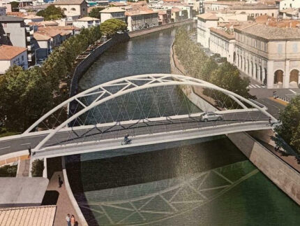 Rendering progettuale nuovo ponte Garibaldi