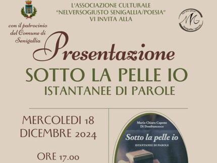 Presentazione "Sotto la pelle io – Istantanee di parole"