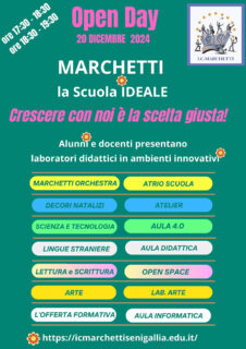 Scuola Marchetti - Open Day il 20 dicembre 2024