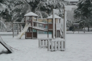 Senigallia, parco della Pace sotto la neve
