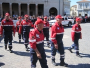 La Protezione Civile di Senigallia sfila al Foro Annonario