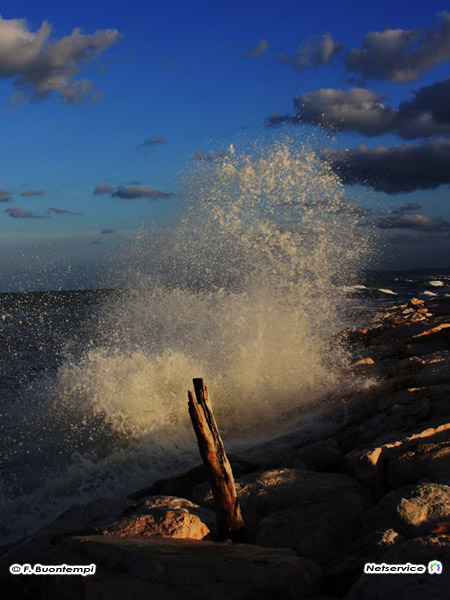 02/11/2010 - Senigallia, onde sul molo di Ponente - Foto di Francesco Buontempi